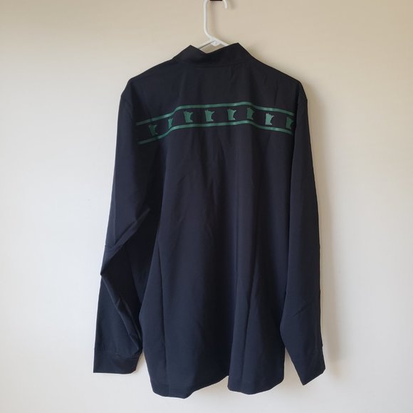 Adidas Minnesota Wild NHL 1/4 Zip Windbreaker Jacket Men's Sz Large Black NWT - Picture 4 of 9